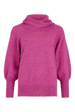 Noen Wool Sweater Pink 84080Fuschia - Blue Water Clothing