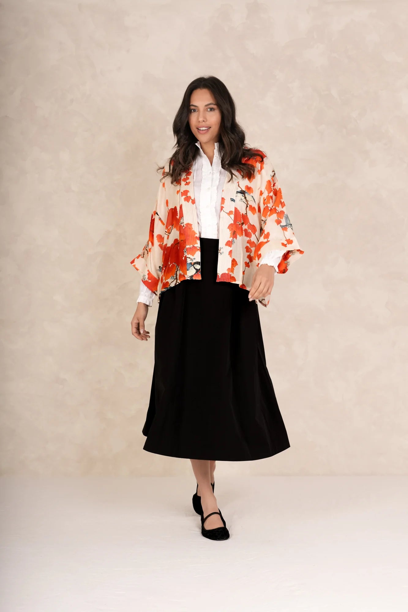 One Hundred Stars Acer Red Kimono - Blue Water Clothing