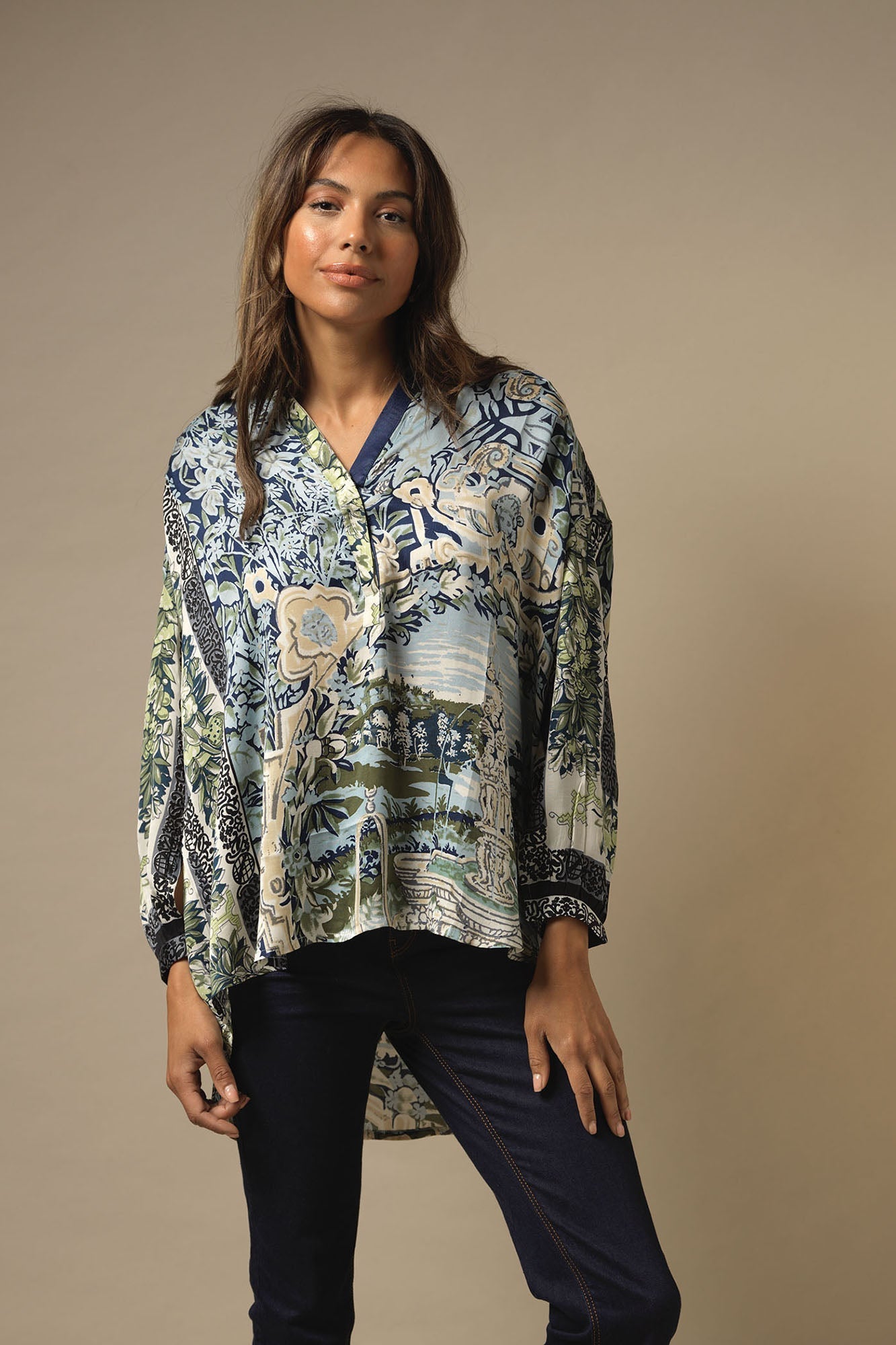 One Hundred Stars Darcy Shirt - Blue Water Clothing