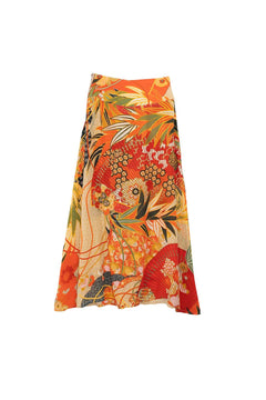 One Hundred StarsOne Hundred Stars Fans Scarlet A - line Maxi SkirtClothingScarlet - Blue Water Clothing