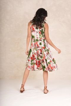 One Hundred Stars Poppy Red Frill Dress - Blue Water Clothing