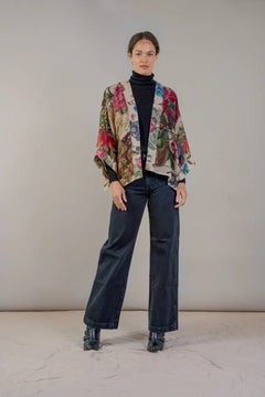 One Hundred StarsOne Hundred Stars Primula Stone KimonoClothingStone - Blue Water Clothing