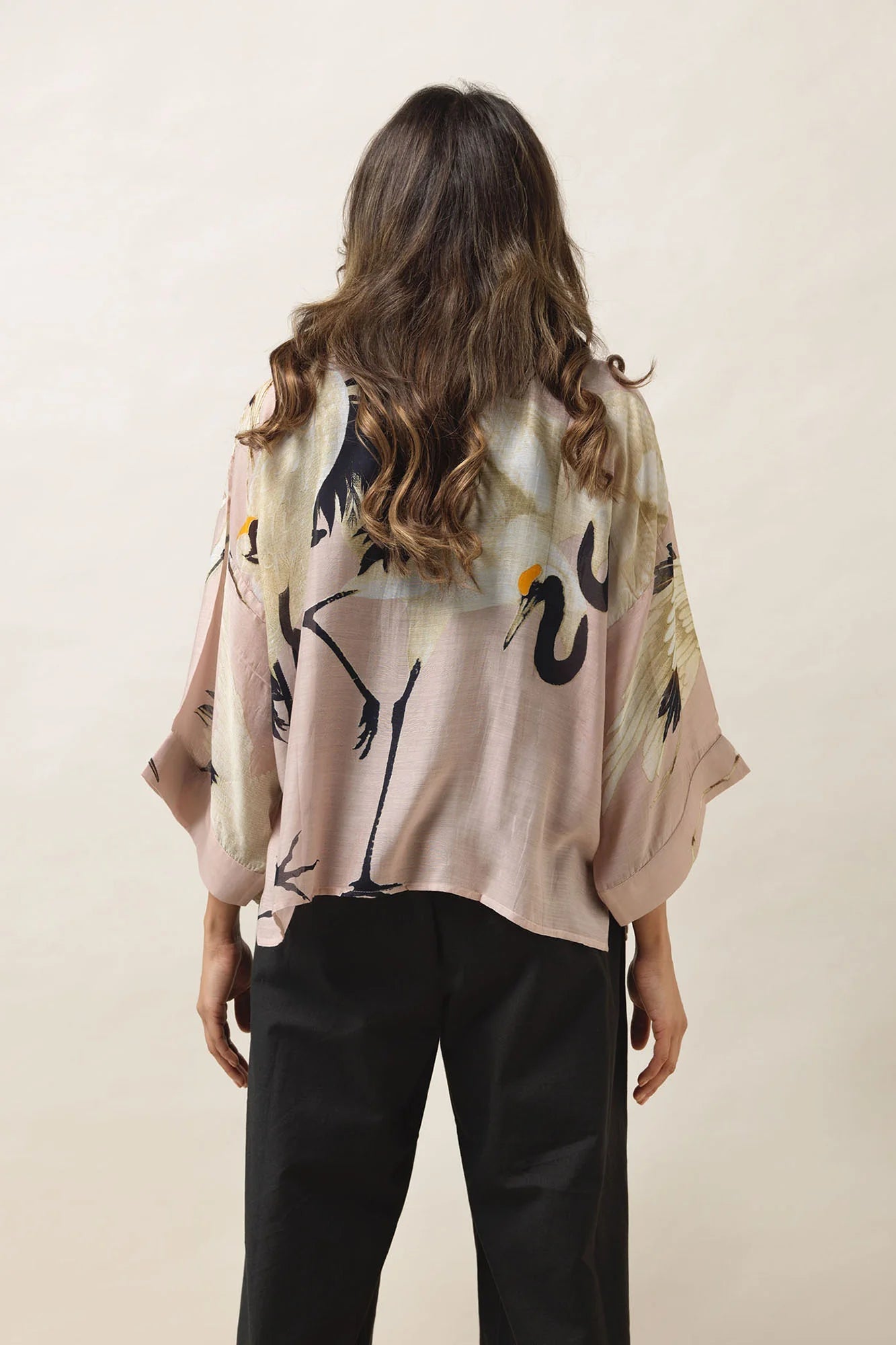 One Hundred StarsOne Hundred Stars Stork KimonoClothingPlaster Pink - Blue Water Clothing