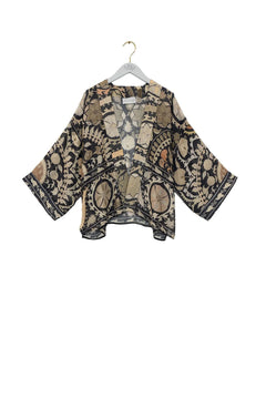 One Hundred StarsOne Hundred Stars Susani Charcoal KimonoClothingCharcoal - Blue Water Clothing