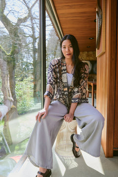 One Hundred StarsOne Hundred Stars Susani Charcoal KimonoClothingCharcoal - Blue Water Clothing