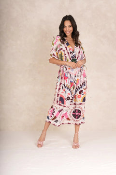 One Hundred Stars Susani Pink String Dress - Blue Water Clothing