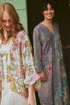 One Hundred StarsOne Hundred Stars Boho Garden Ecru KimonoTops - Blue Water Clothing