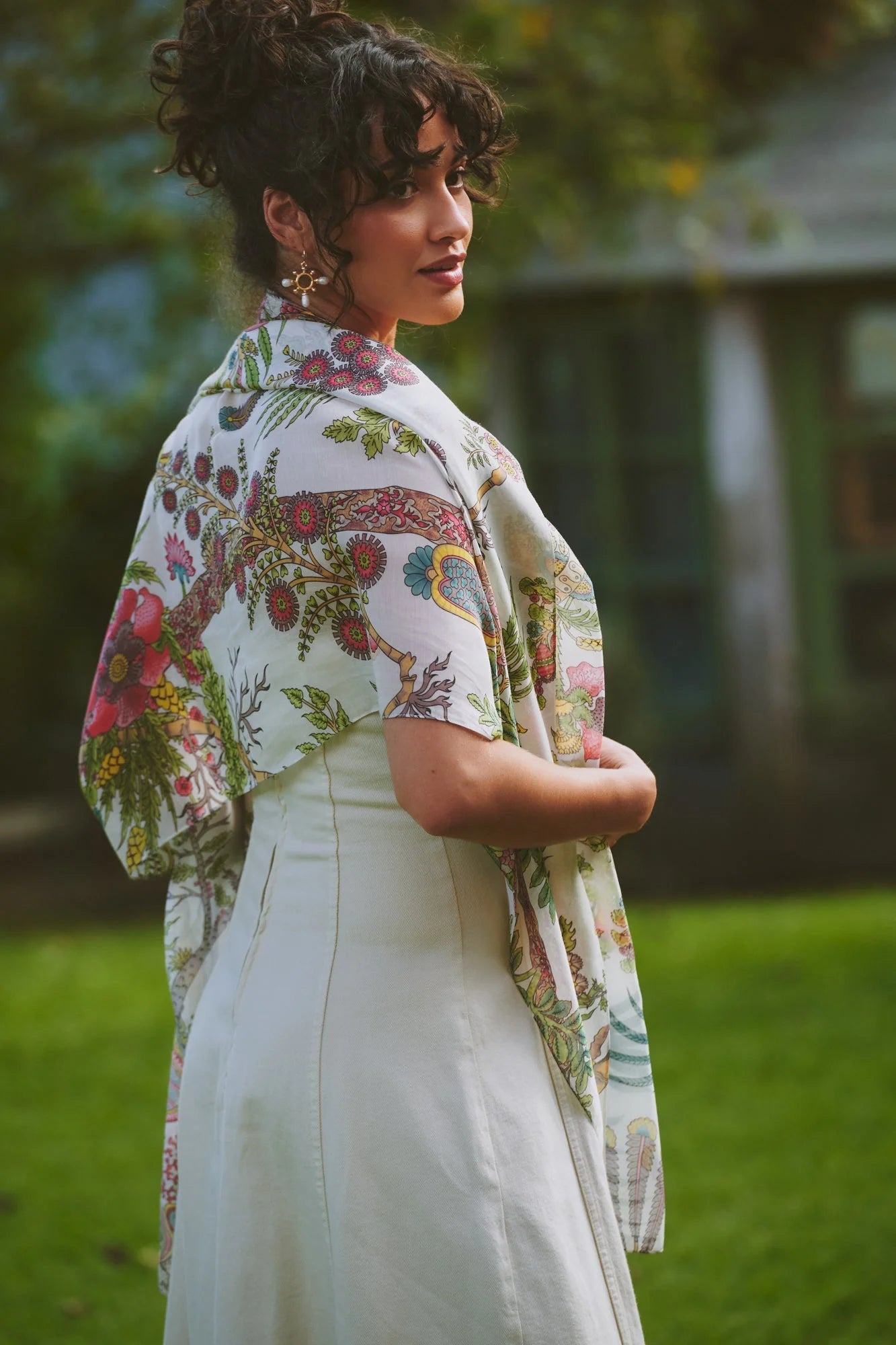 One Hundred StarsOne Hundred Stars Boho Garden Ecru ScarfAccessories - Blue Water Clothing