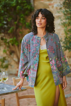 One Hundred StarsOne Hundred Stars Boho Garden Grey Summer JacketCoats & Jackets - Blue Water Clothing