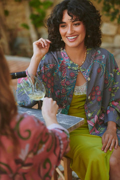 One Hundred StarsOne Hundred Stars Boho Garden Grey Summer JacketCoats & Jackets - Blue Water Clothing