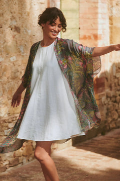 One Hundred StarsOne Hundred Stars Boho Garden Grey ThrowoverTops - Blue Water Clothing