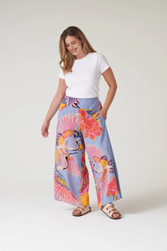 One Hundred StarsOne Hundred Stars Crane Periwinkle Palazzo PantsBottoms - Blue Water Clothing