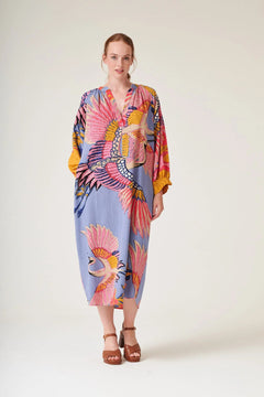 One Hundred StarsOne Hundred Stars Crane Periwinkle Raglan DressDresses - Blue Water Clothing