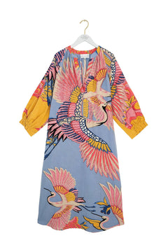 One Hundred StarsOne Hundred Stars Crane Periwinkle Raglan DressDresses - Blue Water Clothing