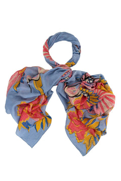 One Hundred StarsOne Hundred Stars Crane Periwinkle ScarfAccessories - Blue Water Clothing