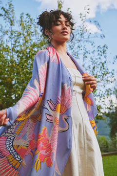 One Hundred StarsOne Hundred Stars Crane Periwinkle ScarfAccessories - Blue Water Clothing