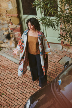 One Hundred StarsOne Hundred Stars Crane Stone Artisan CoatCoats & Jackets - Blue Water Clothing