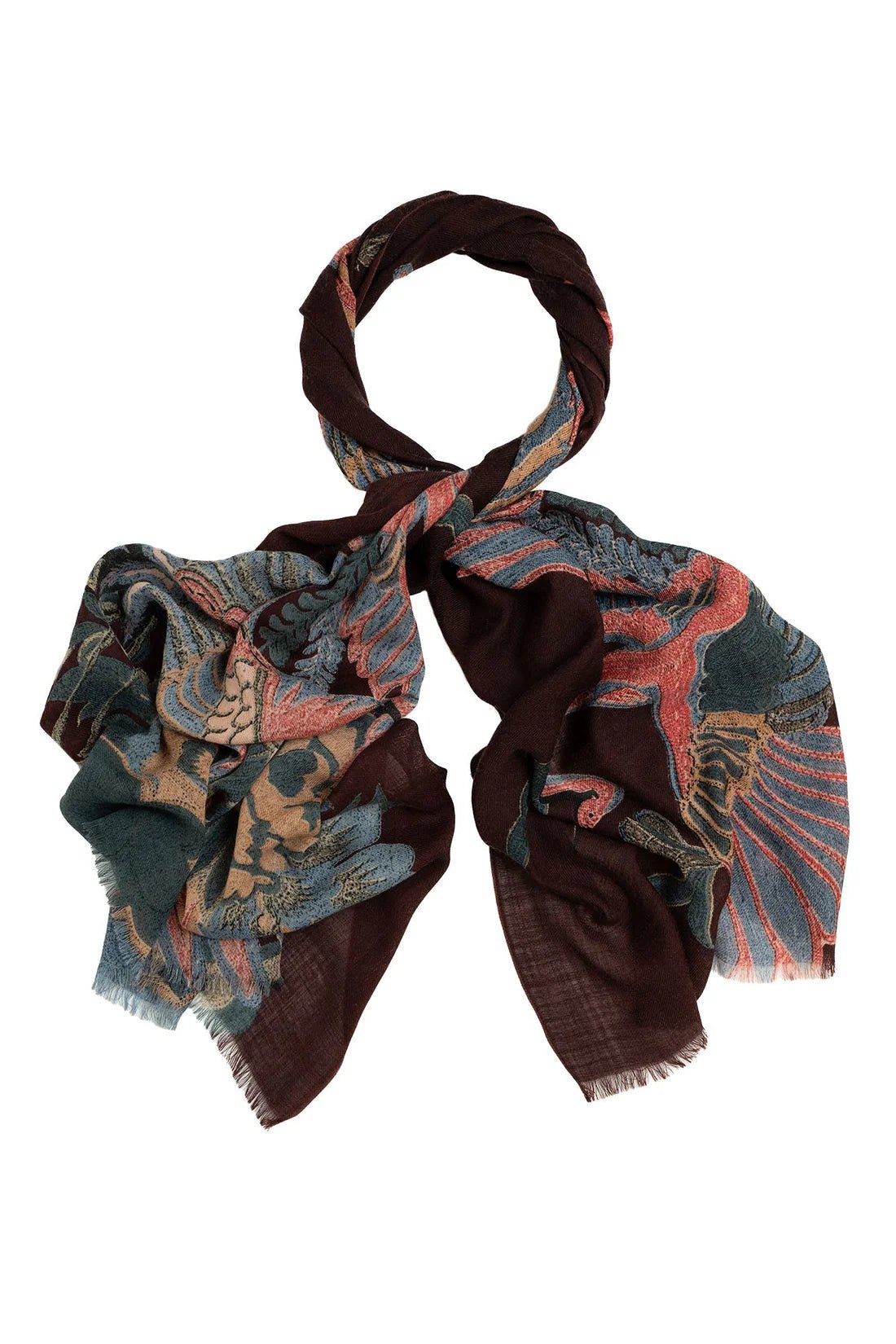 One Hundred StarsOne Hundred Stars Crane Wool ScarfAccessories - Blue Water Clothing