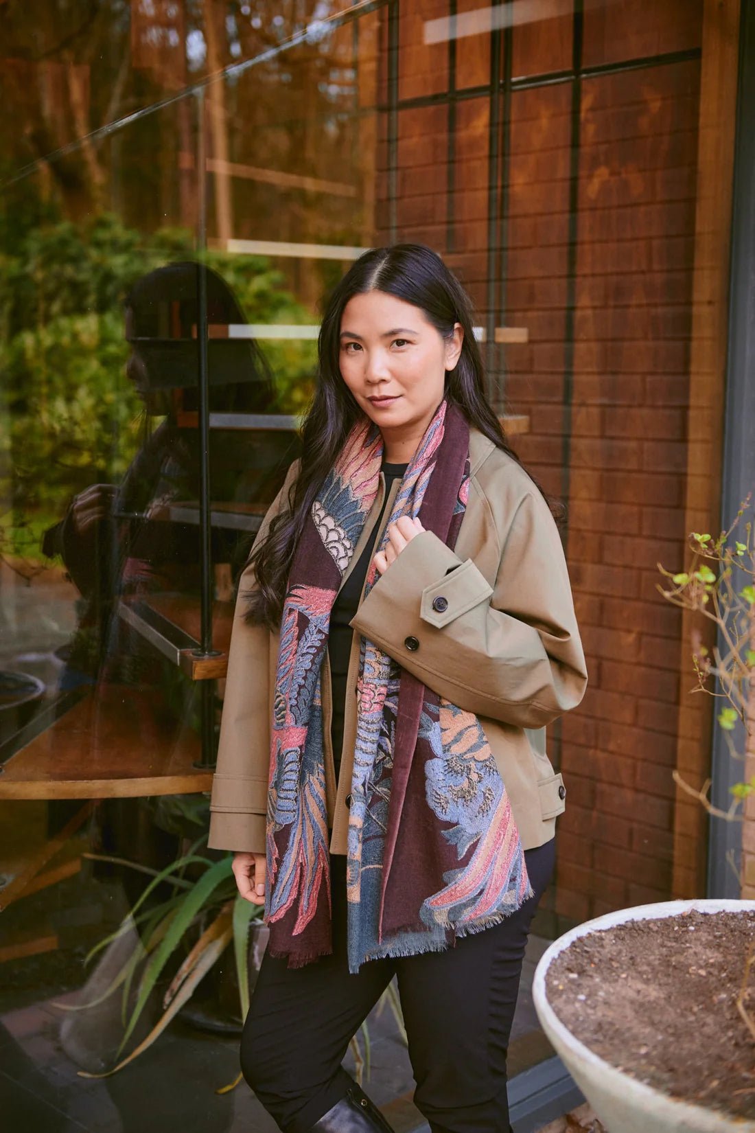 One Hundred StarsOne Hundred Stars Crane Wool ScarfAccessories - Blue Water Clothing