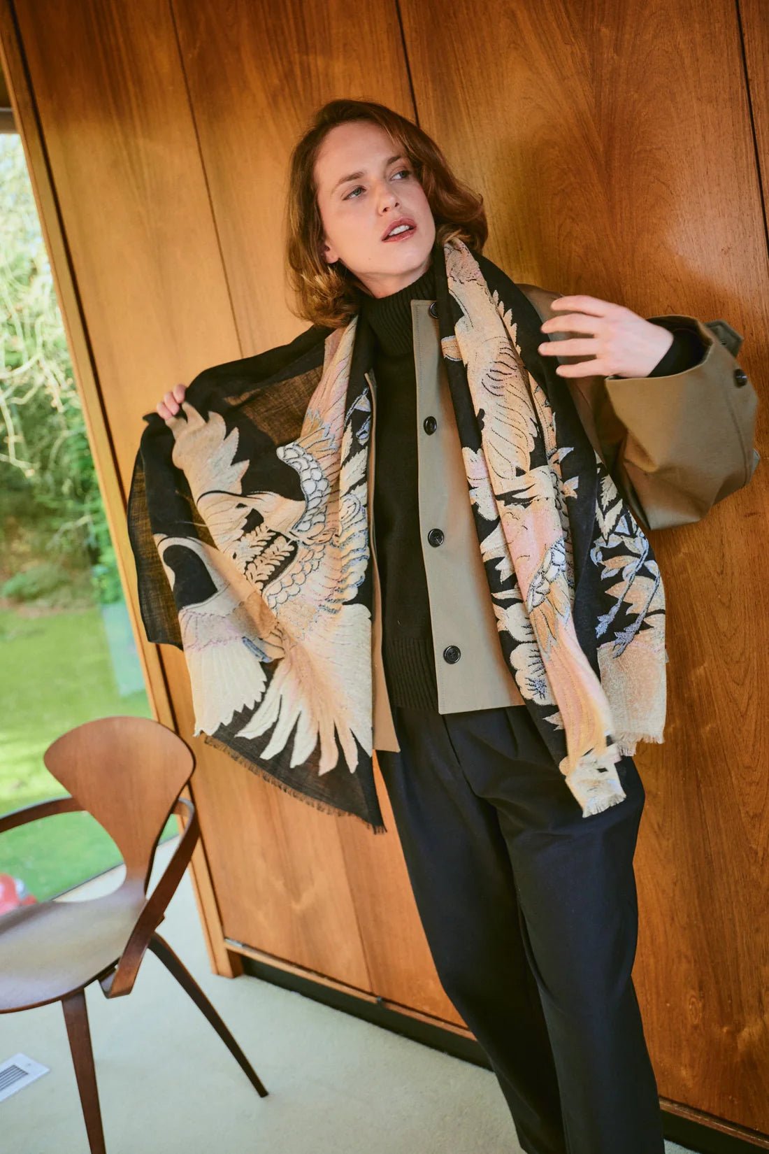 One Hundred StarsOne Hundred Stars Crane Wool ScarfAccessories - Blue Water Clothing