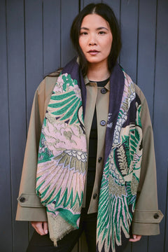 One Hundred StarsOne Hundred Stars Crane Wool ScarfAccessories - Blue Water Clothing