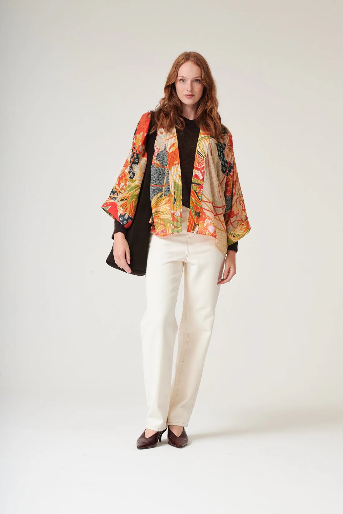 One Hundred StarsOne Hundred Stars Fans Scarlet KimonoTops - Blue Water Clothing