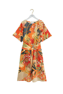 One Hundred StarsOne Hundred Stars Fans Scarlet Obi DressDresses - Blue Water Clothing
