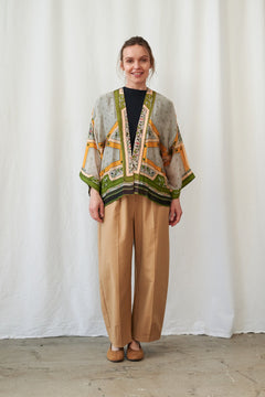 One Hundred StarsOne Hundred Stars Fleur De Lys Gold KimonoTops - Blue Water Clothing