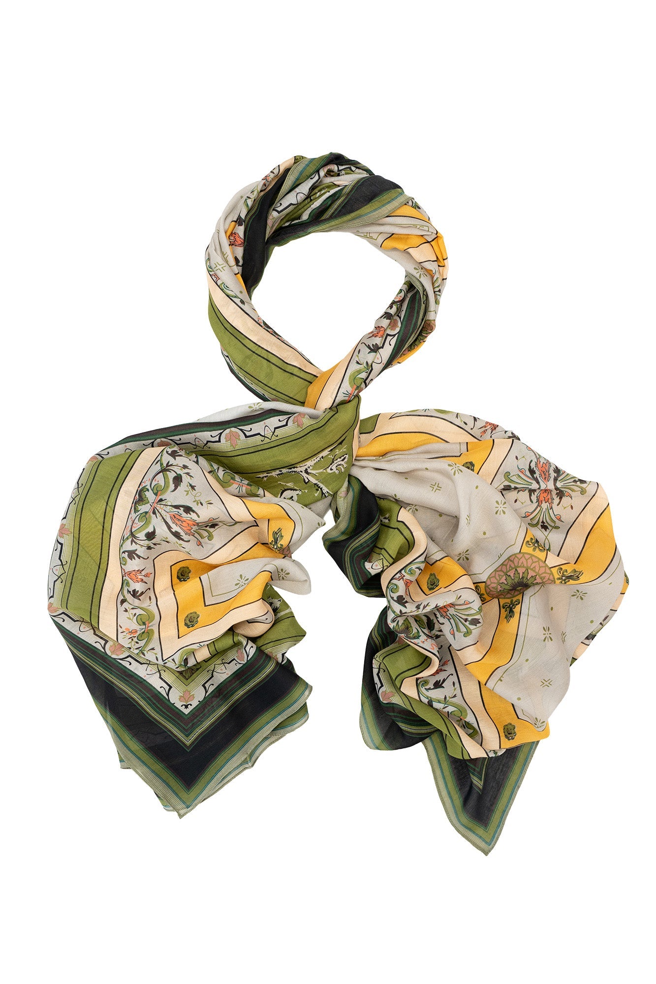One Hundred StarsOne Hundred Stars Fleur De Lys Gold ScarfAccessories - Blue Water Clothing