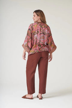 One Hundred StarsOne Hundred Stars Giant Kantha Dusk KimonoTops - Blue Water Clothing