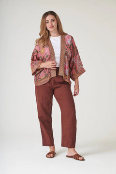 One Hundred StarsOne Hundred Stars Giant Kantha Dusk KimonoTops - Blue Water Clothing