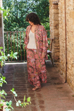 One Hundred StarsOne Hundred Stars Giant Kantha Dusk Oversized ShirtTops - Blue Water Clothing