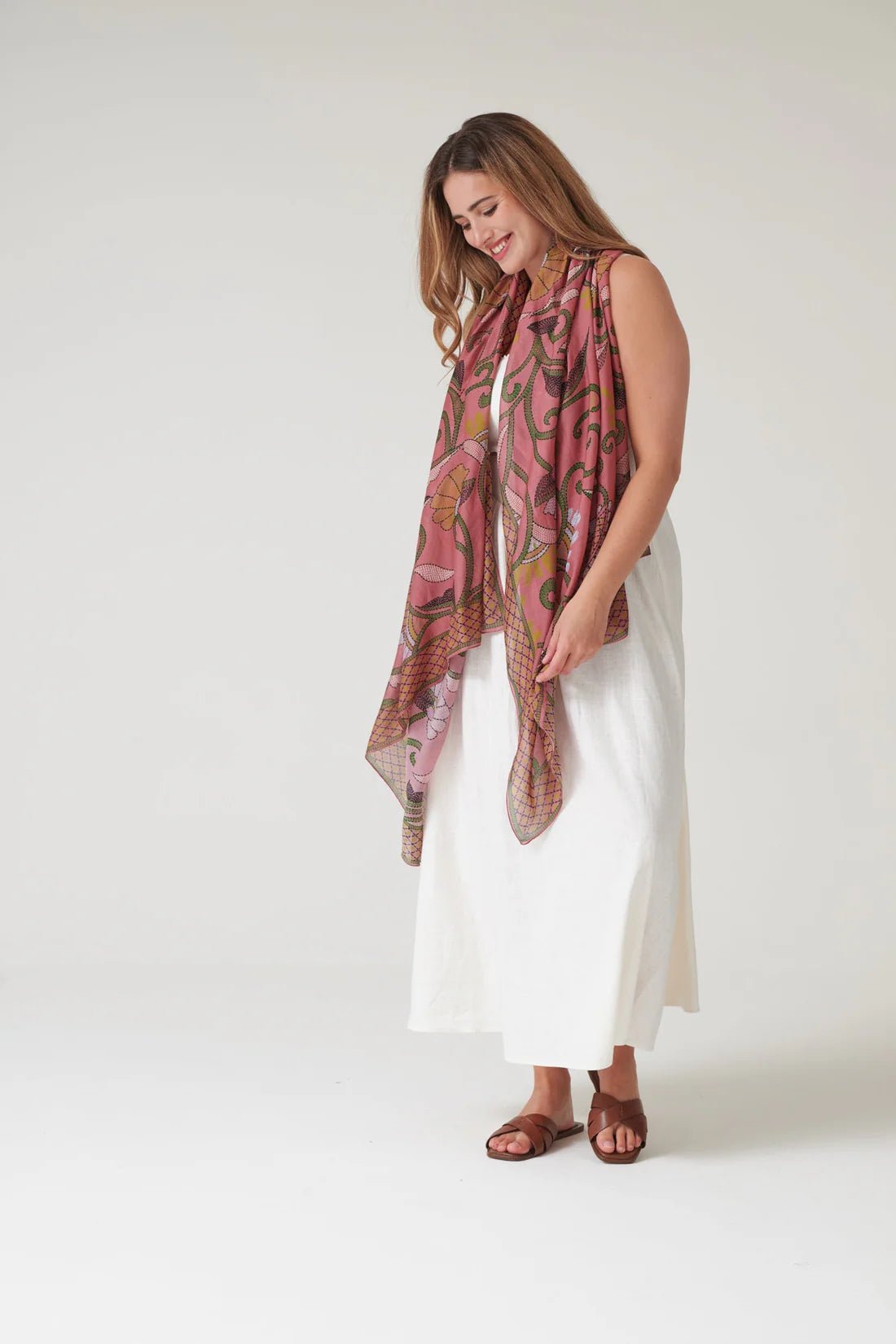 One Hundred StarsOne Hundred Stars Giant Kantha Dusk ScarfAccessories - Blue Water Clothing