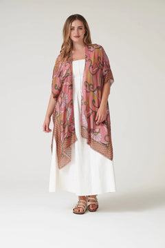 One Hundred StarsOne Hundred Stars Giant Kantha Dusk ThrowoverTops - Blue Water Clothing