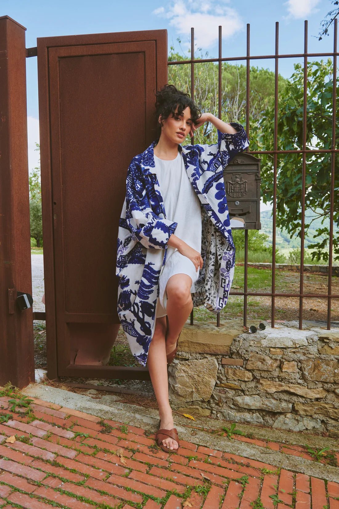 One Hundred StarsOne Hundred Stars Giant Willow Blue Artisan CoatCoats & Jackets - Blue Water Clothing