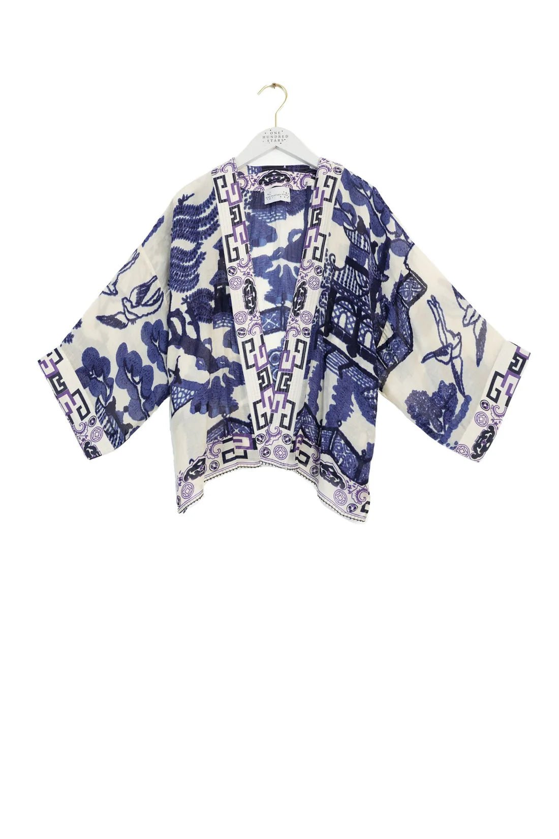 One Hundred StarsOne Hundred Stars Giant Willow Blue KimonoTops - Blue Water Clothing