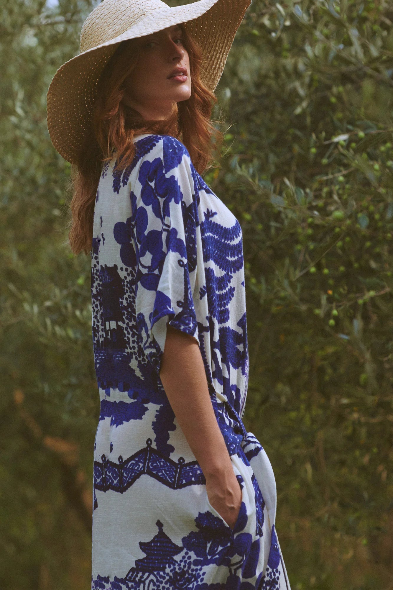 One Hundred StarsOne Hundred Stars Giant Willow Blue Obi DressDresses - Blue Water Clothing