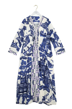 One Hundred StarsOne Hundred Stars Giant Willow Blue Pinch Pleat DressDresses - Blue Water Clothing