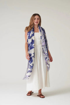 One Hundred StarsOne Hundred Stars Giant Willow Blue ScarfAccessories - Blue Water Clothing