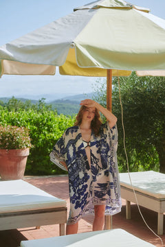 One Hundred StarsOne Hundred Stars Giant Willow Blue ThrowoverTops - Blue Water Clothing