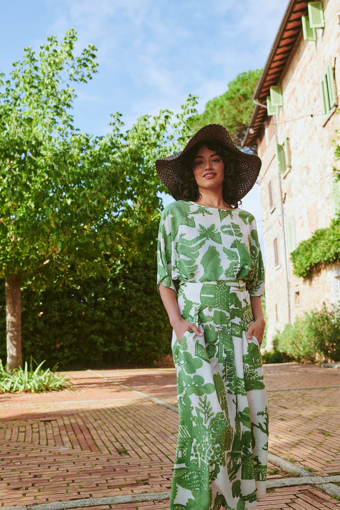 One Hundred StarsOne Hundred Stars Giant Willow Green Obi DressDresses - Blue Water Clothing