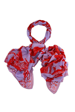 One Hundred StarsOne Hundred Stars Giant Willow Violet ScarfAccessories - Blue Water Clothing