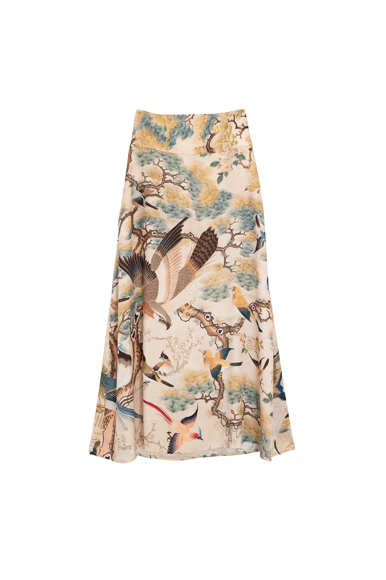 One Hundred StarsOne Hundred Stars Hummingbird Nude A-line Maxi SkirtBottoms - Blue Water Clothing