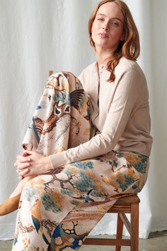 One Hundred StarsOne Hundred Stars Hummingbird Nude Palazzo PantsBottoms - Blue Water Clothing