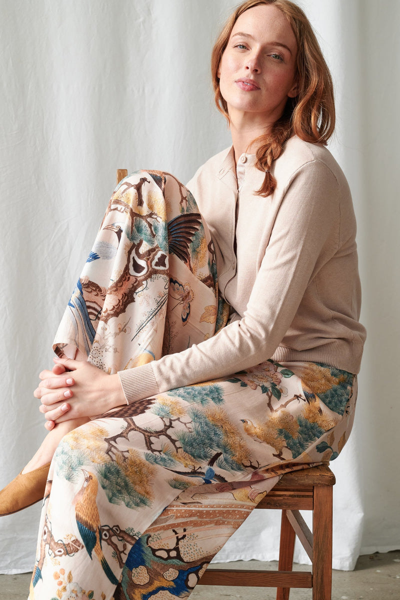 One Hundred StarsOne Hundred Stars Hummingbird Nude Palazzo PantsBottoms - Blue Water Clothing