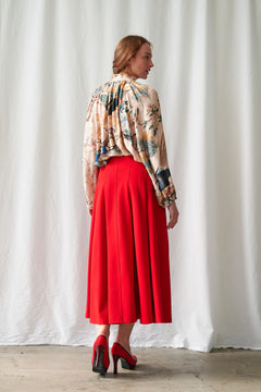 One Hundred StarsOne Hundred Stars Hummingbird Nude Pussybow BlouseTops - Blue Water Clothing