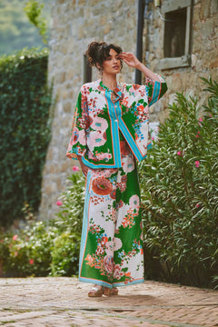 One Hundred StarsOne Hundred Stars Kitsch Bouquet Green Summer JacketCoats & Jackets - Blue Water Clothing