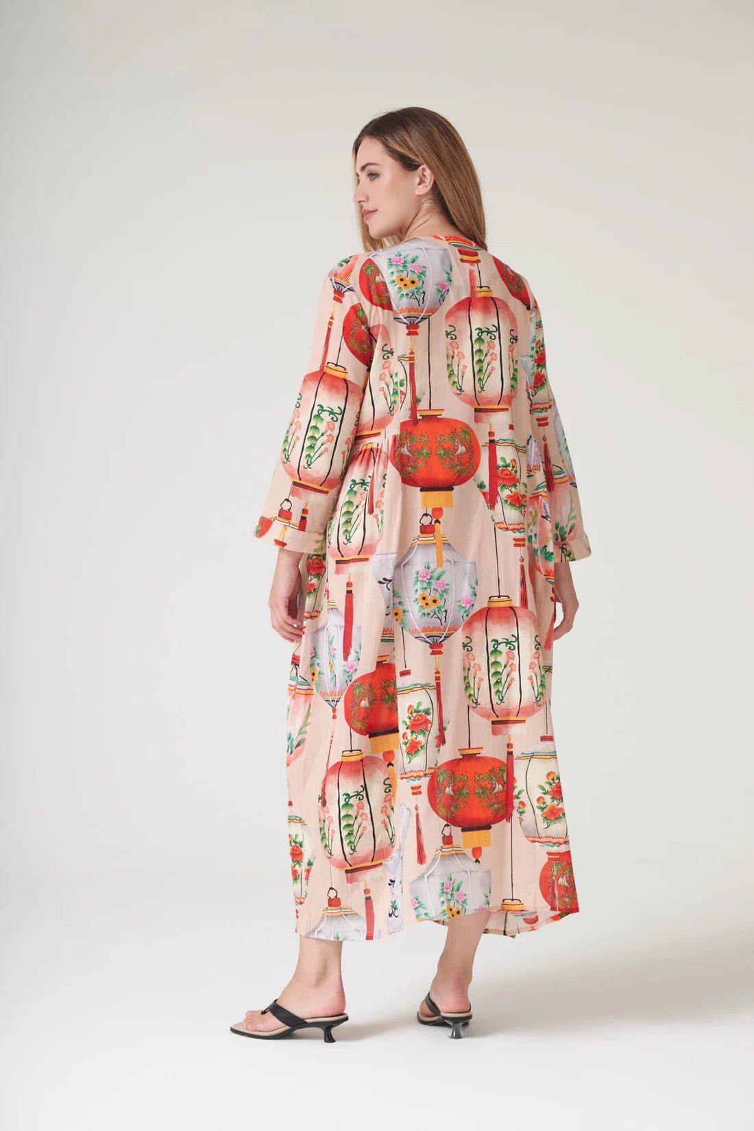 One Hundred StarsOne Hundred Stars Lanterns Red Pinch Pleat DressDresses - Blue Water Clothing