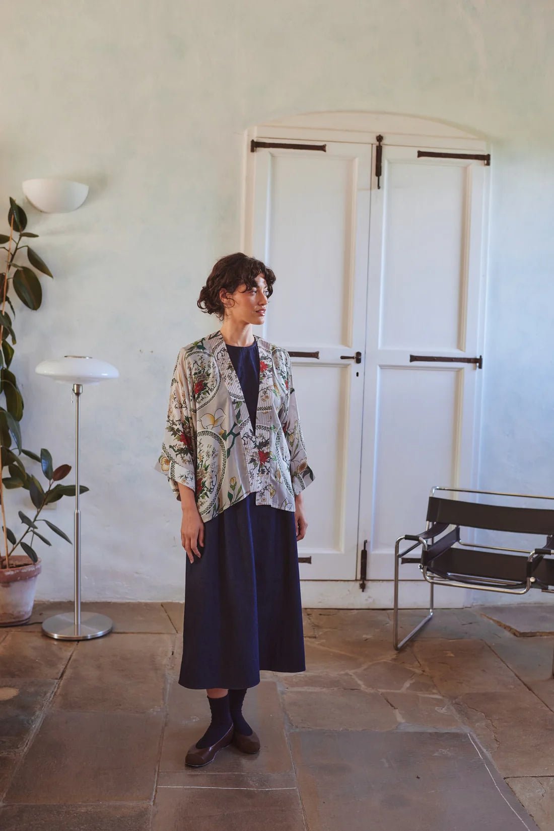 One Hundred StarsOne Hundred Stars Magnolia Plates Putty KimonoTops - Blue Water Clothing