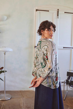 One Hundred StarsOne Hundred Stars Magnolia Plates Putty KimonoTops - Blue Water Clothing